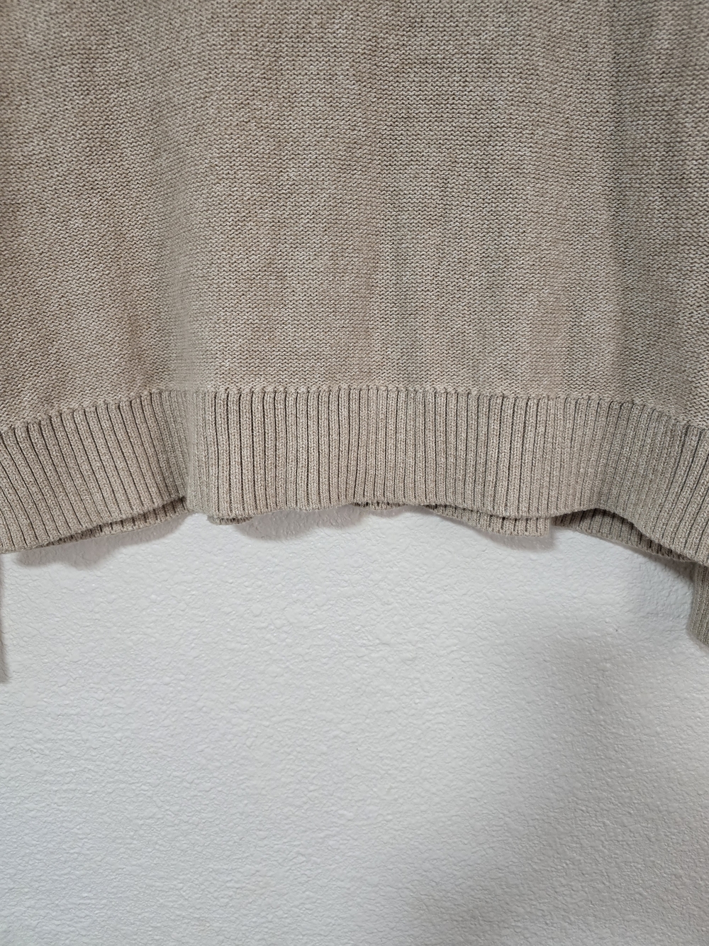 Quince Beige Cropped Button-Front Cardigan 100% Organic Cotton - Picture 8 of 9